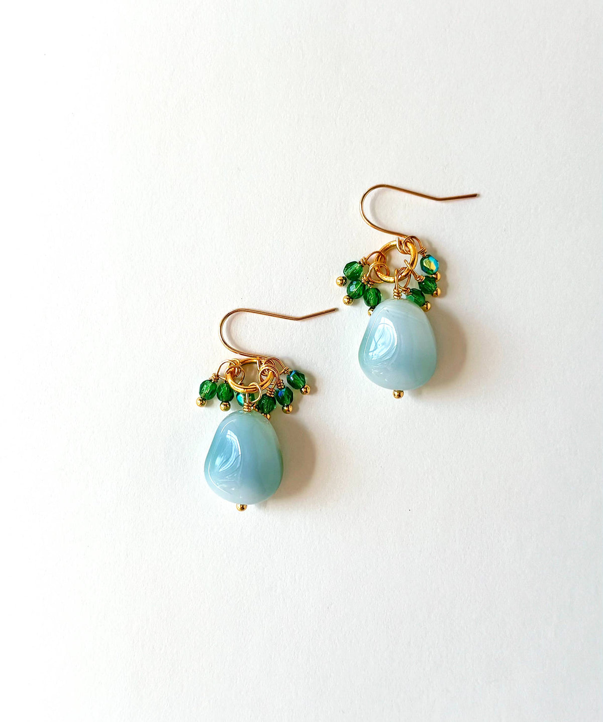 Vintage Glass Nugget Earrings