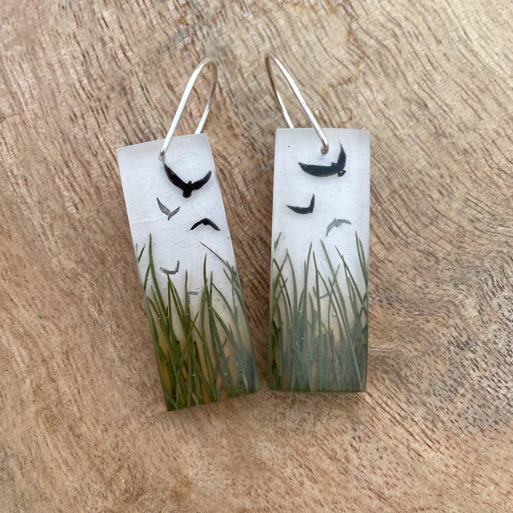 Rise Hand Painted Earrings