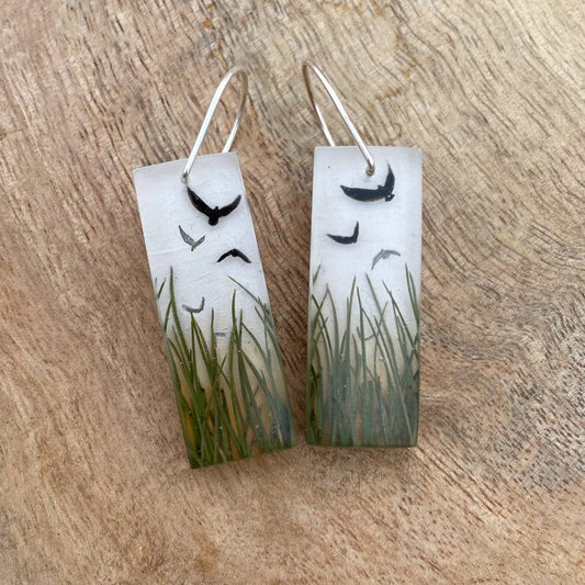 Rise Hand Painted Earrings