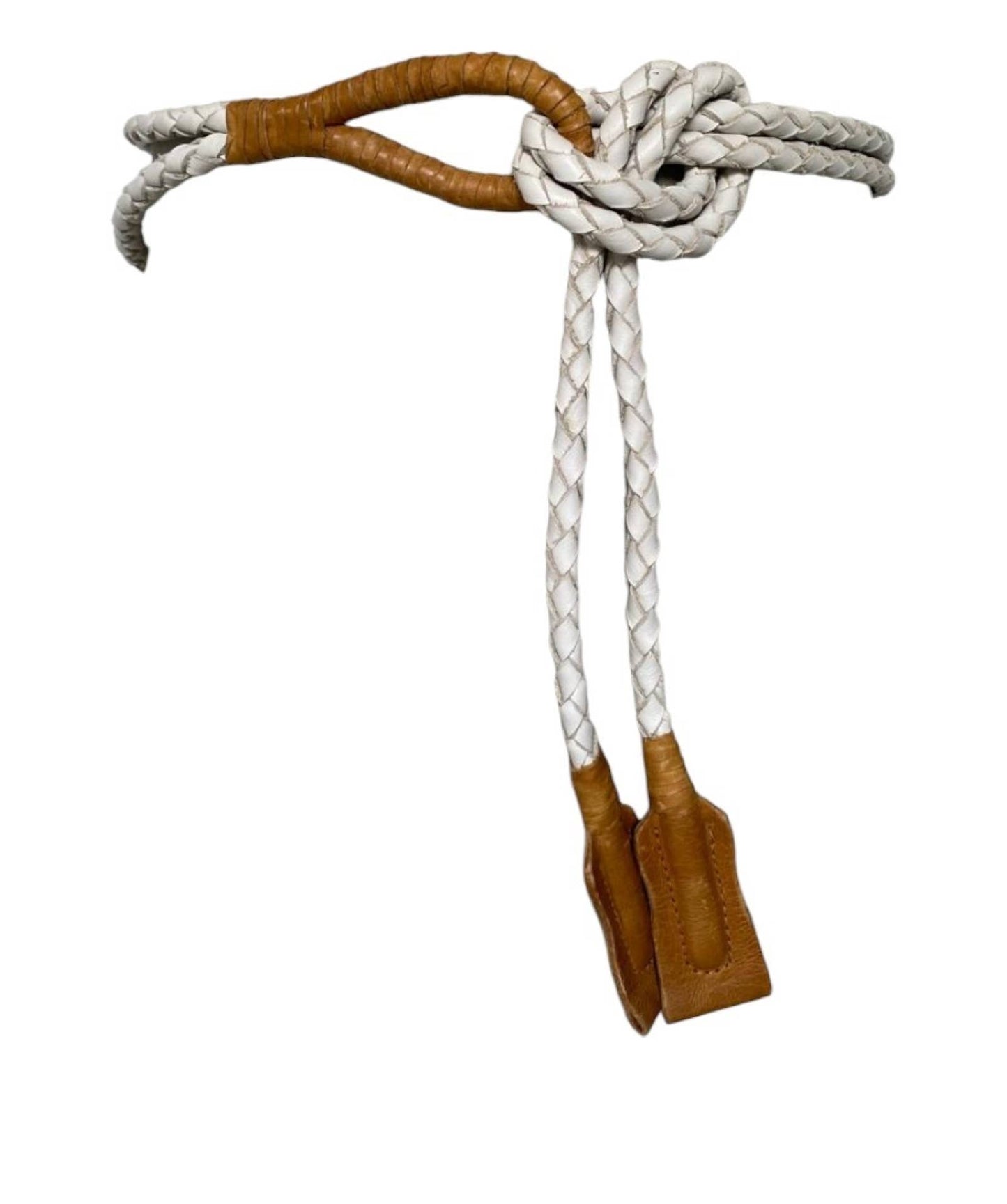 Iguazu Braided Belt – White