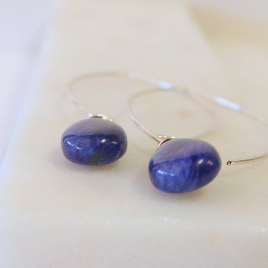 Sodalite Curving Earrings