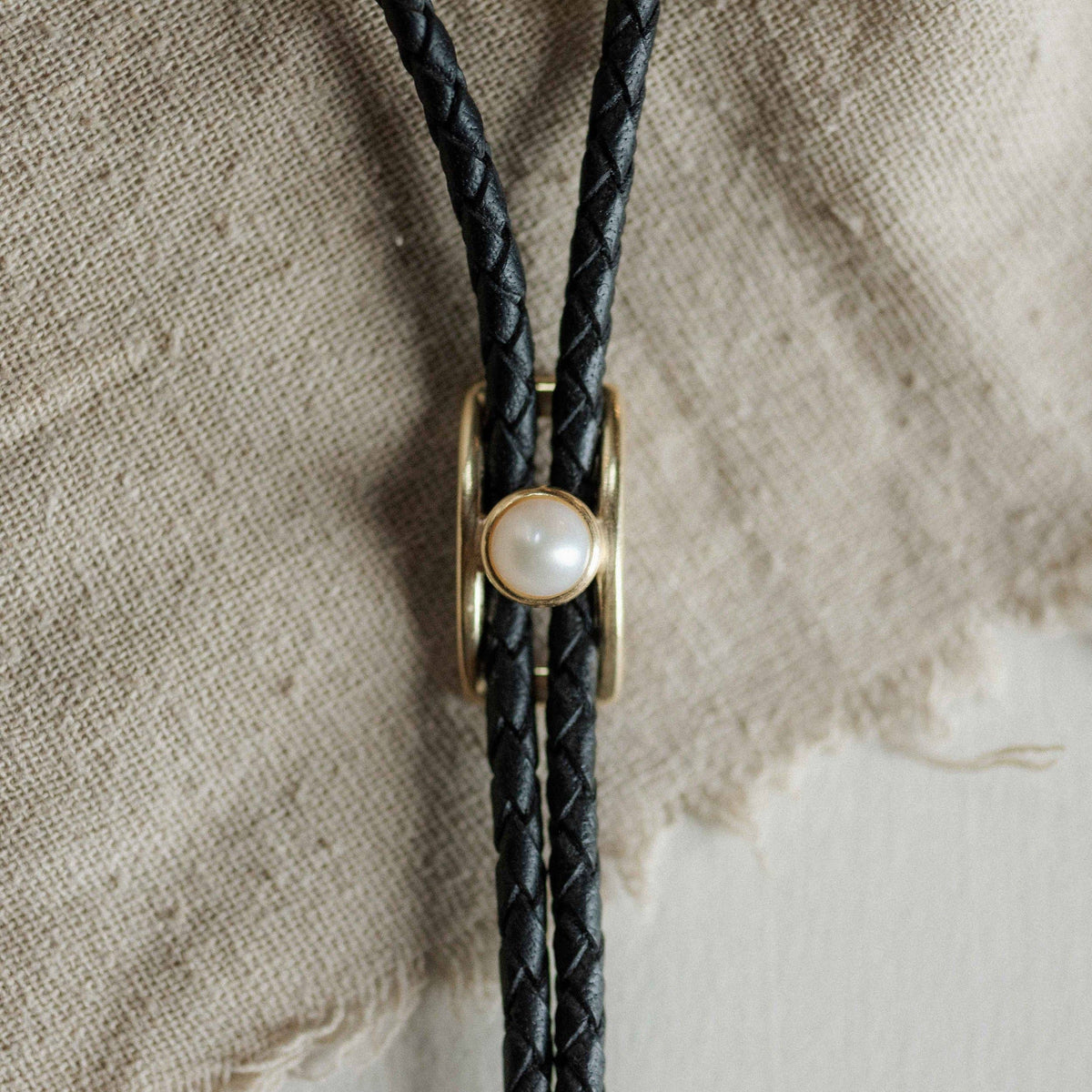 Shepherd Bolo Tie  |  Pearl or Turquoise