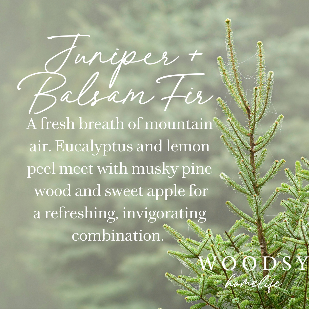 Juniper & Balsam Fir-Solid Brass 14oz Pure Soy Candle