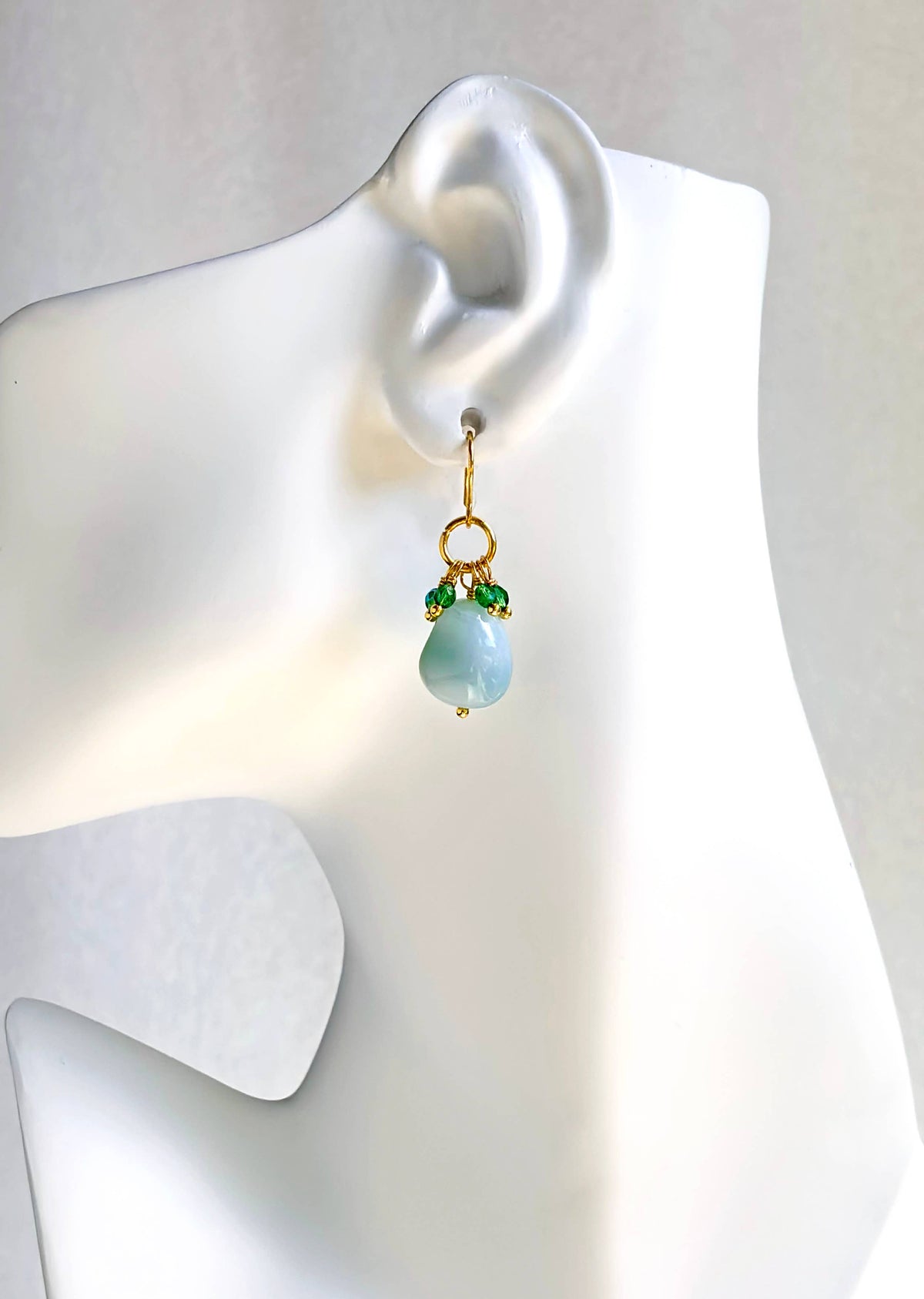 Vintage Glass Nugget Earrings