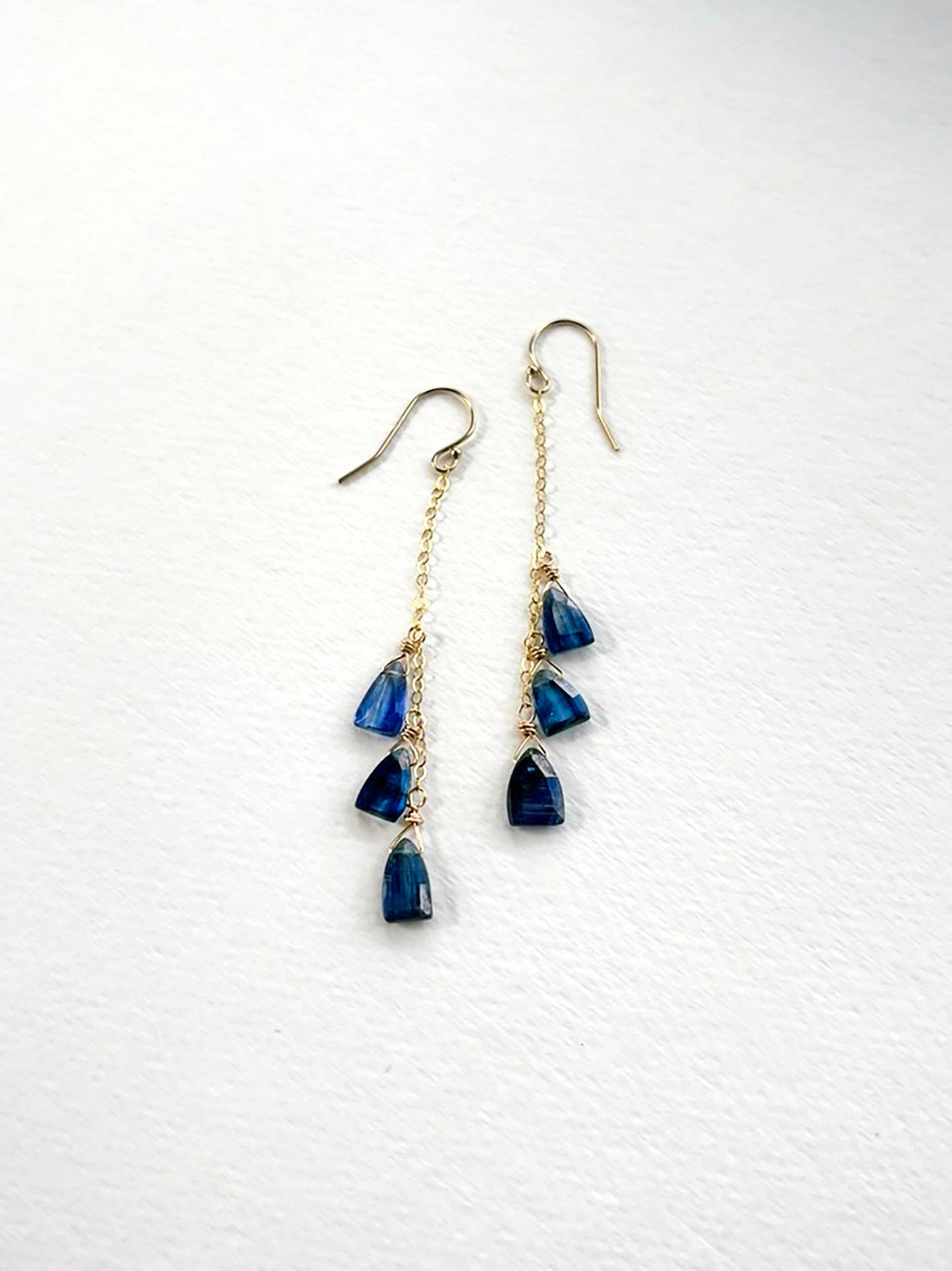 Triple Kyanite Swing Earrings
