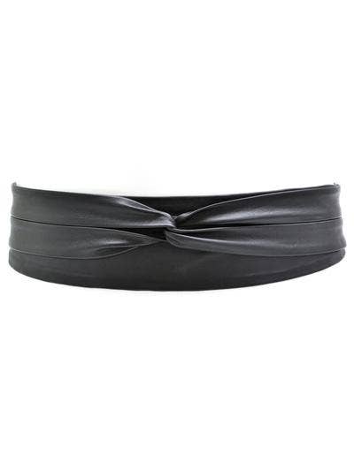 Leather Wrap Belt - Black