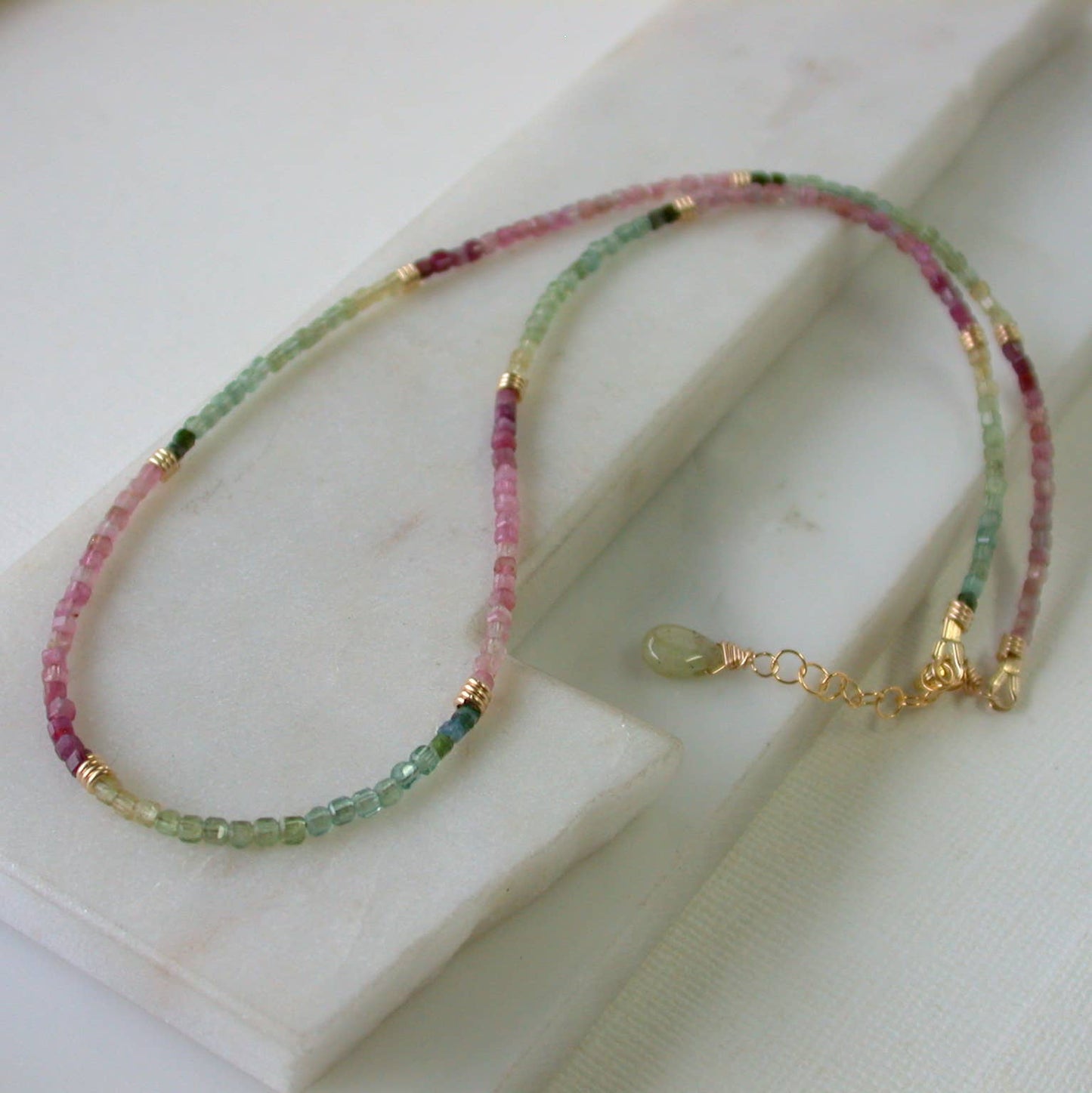 Blossom Tourmaline Beaded Necklace