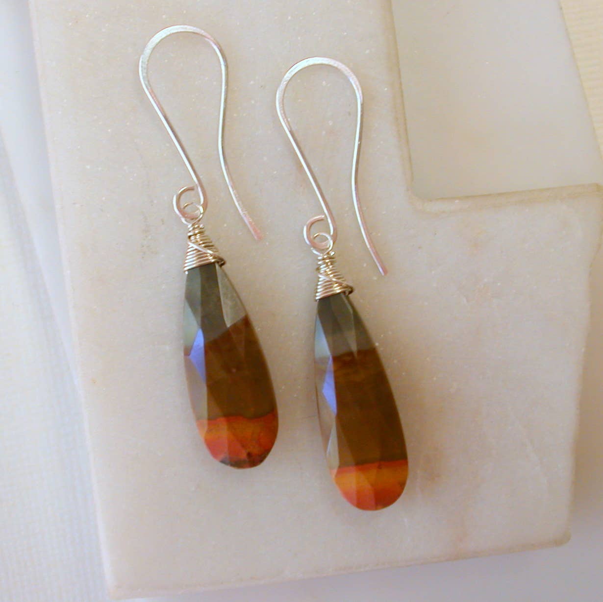 Desert Jasper Statement Earrings