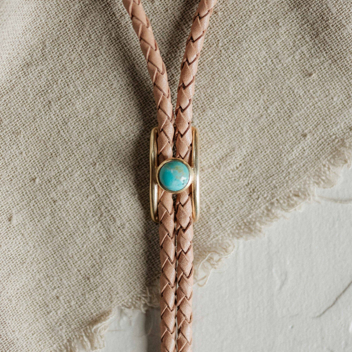 Shepherd Bolo Tie  |  Pearl or Turquoise