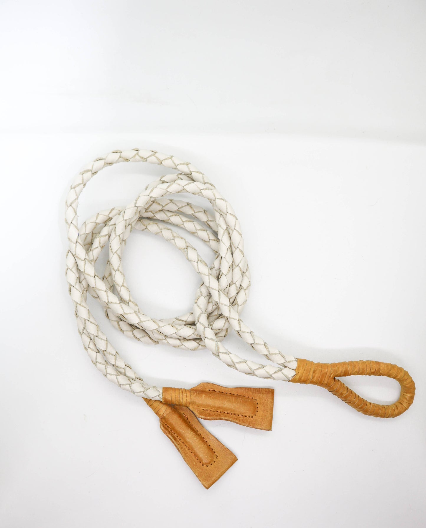 Iguazu Braided Belt – White