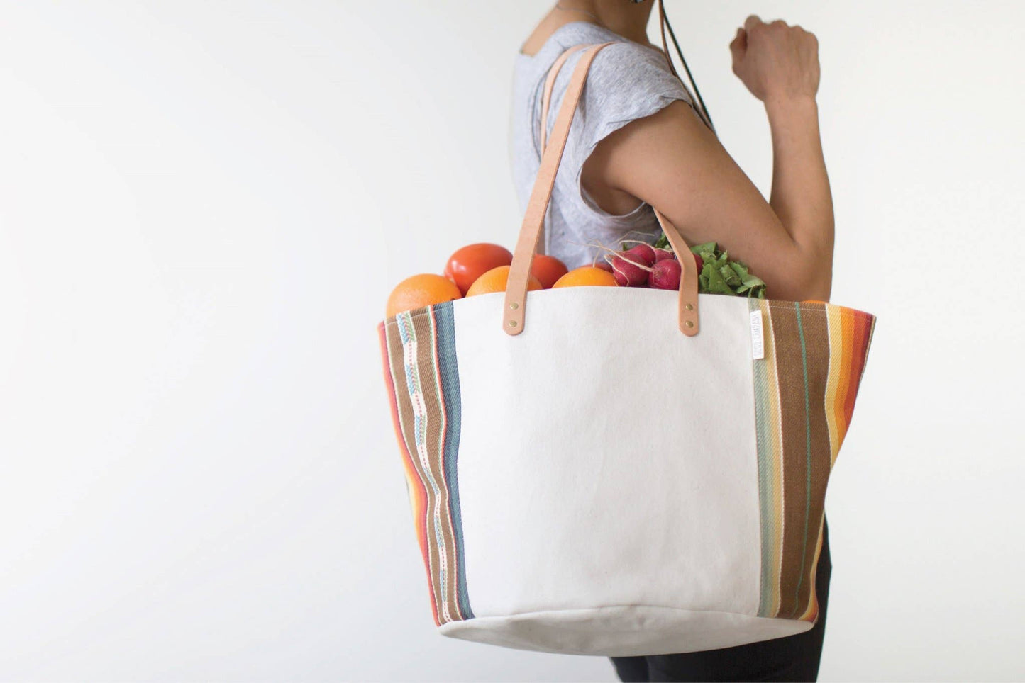Natural Canvas Bucket Tote - Luxury Gift